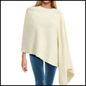 Lightweight Knit Poncho Shawl Versatile Wrap Cape Chic Minimal Elegant